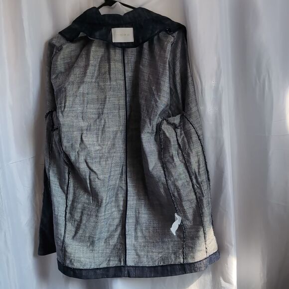 HOPE STHLM Stockholm 💯 Cotton Made In Italy Oversized Denim Blazer Jacket  S - Picture 7 of 16